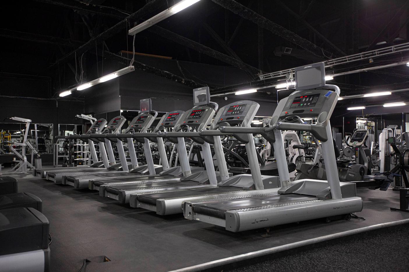 treadmills in gym