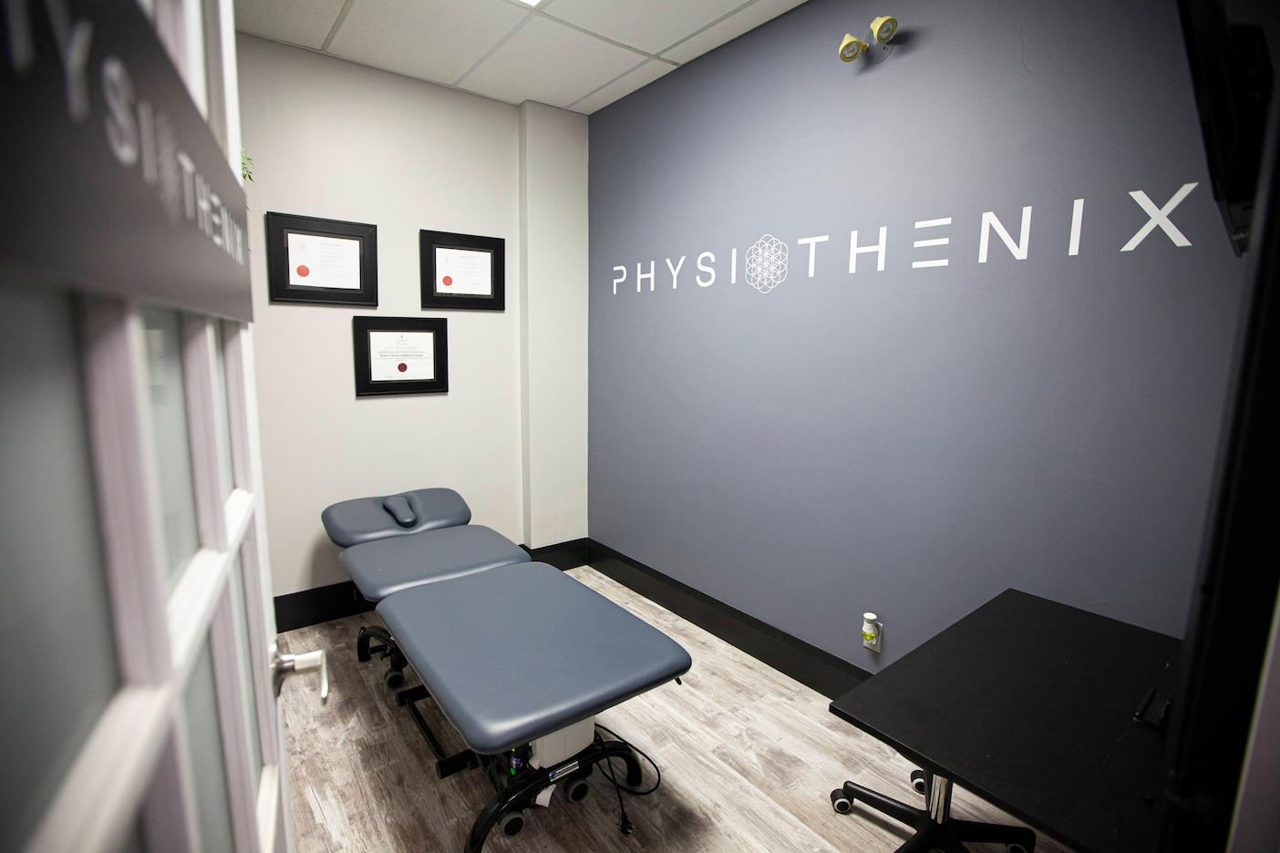 Physiothenix treatment room within Shape Fitness